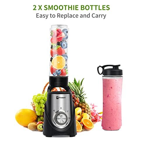  Personal Blender For Shakes And Smoothies, Powerful Smoothie Blender With 450w Powerful Motor 2 X Travel Cups 20oz Pulse Technology BPA-Free