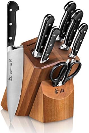  V2 Series 1024128 German Steel Forged 23-Piece Knife Block Set, Acacia