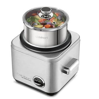 Cuisinart CRC-400 4 Cup Rice Cooker, Stainless Steel Exterior