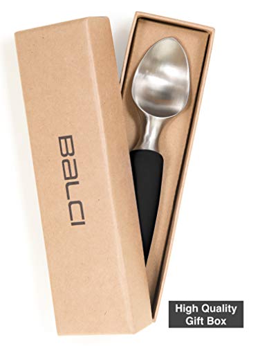  Ice Cream Scoop - Heavy Duty Stainless Steel Icecream Scooper With Non-Slip Rubber Grip - Professional Metal Ice-Cream Spade - Dishwasher Safe – Black