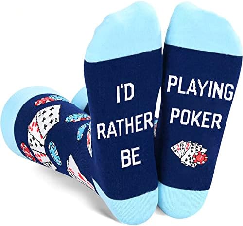  SOCKFUN Men's Poker Dice Math Teeth Bestmen Einstein Golf Crew Gift Socks