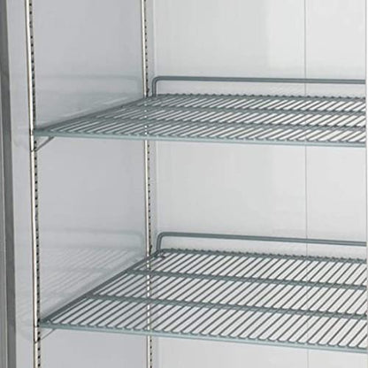  EakCold 2 Door Commercial Stainless Steel Freezer, White Interior; 47 Cubic Ft, 54" Wide