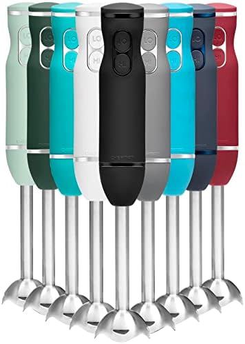 Immersion Stick Hand Blender With Stainless Steel Blades, Powerful Electric Ice Crushing 2-Speed Control Handheld Food Mixer, Purees, Smoothies, Shakes, Sauces & Soups, Sage