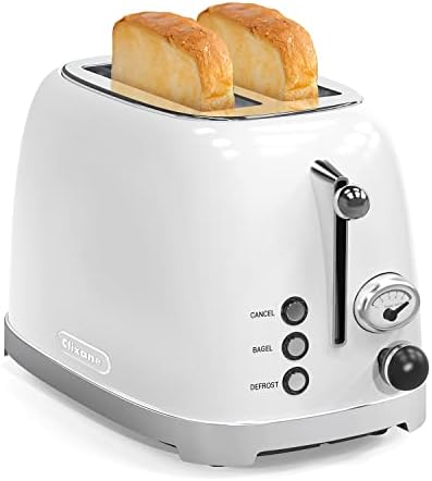  Toaster 2 Slice,1.5"Extra Wide Slots Toaster,Retro Stainless Steel With Bagel, Cancel, Defrost, Reheat Function And 6-Shade Settings, Removal Crumb Tray (Cream)
