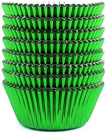  Gold Foil Metallic Cupcake Case Liners Wrappers Baking Muffin Paper Cups 198 Pcs