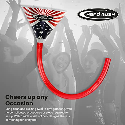  Head Rush Willy Beer Bong - Bachelorette Bongs For Drinking Games, Beer Drinking Accessories + Plastic Funnel, Adult Mouthpiece & White Tube, Beer Funnel Girl Party Games, Party Essentials Ultimate