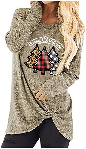  Crewneck Sweatshirts For Women Cute Fashion Sweatshirts Long Sleeve Christmas Print Plus Size Pullover Top Streetwear