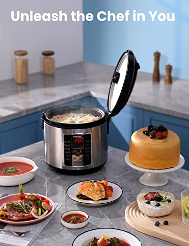  Rice Cooker 10 Cup Uncooked , Rice Maker, Steamer, Stewpot, Saute All In One (12 Digital Cooking Programs) Multi Cooker (5.2Qt ) Large Capacity, 24 Hours Preset, Olla Arrocera Electrica