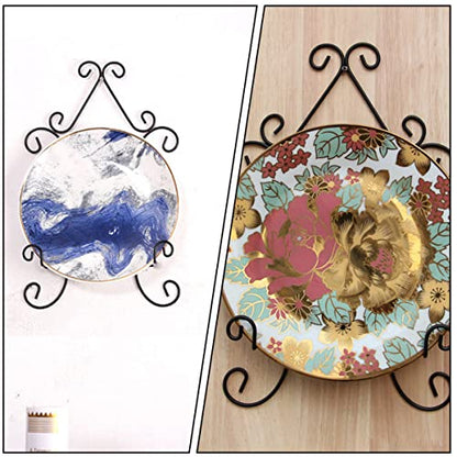  YARNOW 4 Pcs Plate Hangers Plate Holder For Wall Artwork Display Support Canvas Painting Holder Rack Artwork Wall