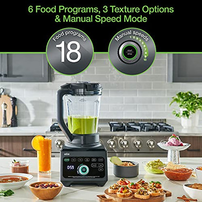 Braun JB9041BK TriForce Power Blender With Smoothie2Go, Black