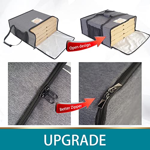  Insulated Pizza & Food Delivery Bags Pizza Bag,Pizza Carrier Warmer Bag For Delivery,20" X 20" X 8"(Upgrade)