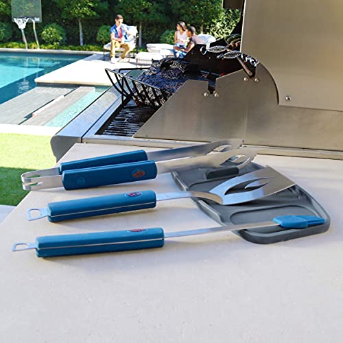  Gnite Silicone Grilling Trivet Is A 100% Nonslip Silicone Tool That Holds Tongs, Spatula & BASTING Brush Preventing Them From Contamination On The Grill's Surface And Also Keeps Your Grill Clean.