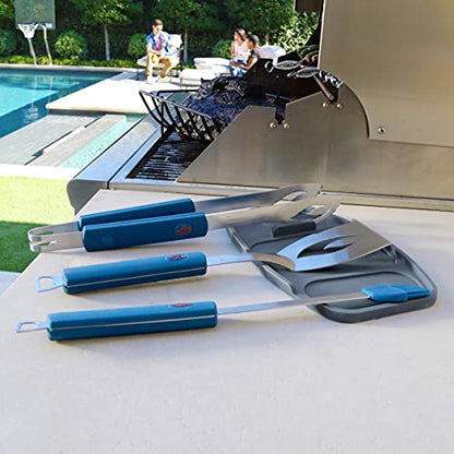  Gnite Silicone Grilling Trivet Is A 100% Nonslip Silicone Tool That Holds Tongs, Spatula & BASTING Brush Preventing Them From Contamination On The Grill's Surface And Also Keeps Your Grill Clean.