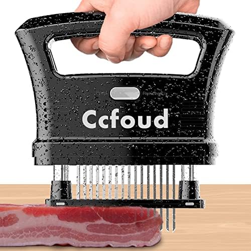  Meat Tenderizer, 48 Stainless Steel Ultra Sharp Needle Blade Tenderizer For Tenderizing Steak, Beef With Cleaning Brush,Durable Baking Kitchen Accessories By Ccfoud