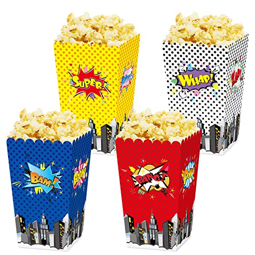  Graduation Popcorn Boxes School Grad Party Favor Plastic Popcorn Treat Boxes 24 Pieces, Blue