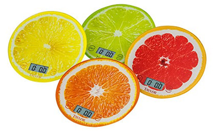 Taylor Citrus Glass Kitchen Scale, Orange