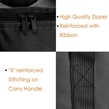  BeeGreen 2 Packs Black Insulated Grocery Bags Collapsible Shopping Cooler Thermal Tote With Zipper For Hot Cold Frozen Food Transport X-Large 60LBS Reusable Durable Long Handles Stands Upright