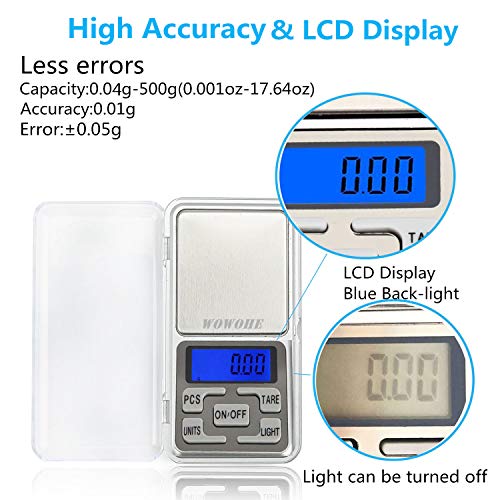  Food Travel Scale Portable Scale Gram Capacity 500g Degital Kitchen Small Mini Scale Lab Measuring Scale High Precision Pocket Scale