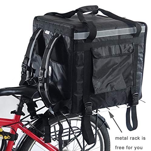  K-140Z: Huge Heat Insulation Food Delivery Backpack, Big Pizza Delivery Bags, 2 Layers, Rigid Frame, Side Loading, 20" L X 20" W X 20" H