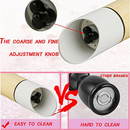  Wooden Manual Salt And Pepper Grinder Set With Detachable Ceramic Mechanism Adjustable Salt Mill, Beige And Coffee