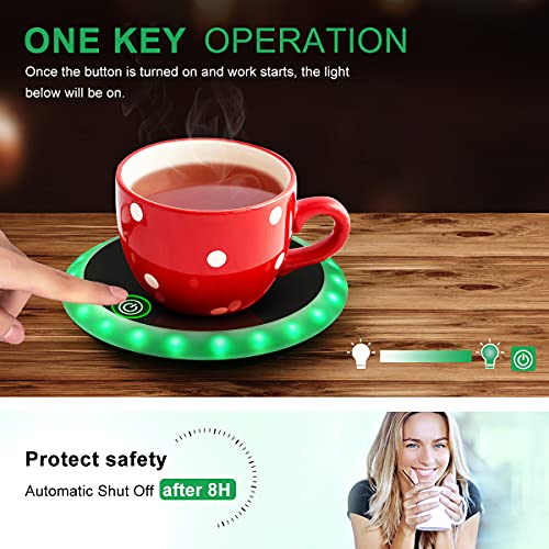  Coffee Mug Warmer Cup Warmer: Electric Canlde Warmer Plate Smart Mug Warmer For Desk Auto Shut Off Beverage Warmer Constant Temperature Home Office Use For Milk Tea Cocoa Hot Chocolate Water