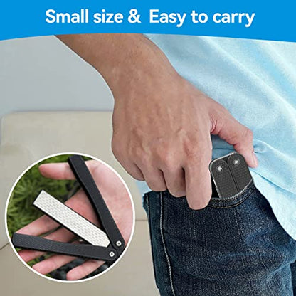  Folding Knife Sharpening Stone, Double Sided Sharpener For Sharpening Kitchen Knives, Scissors, Chopper(#1)