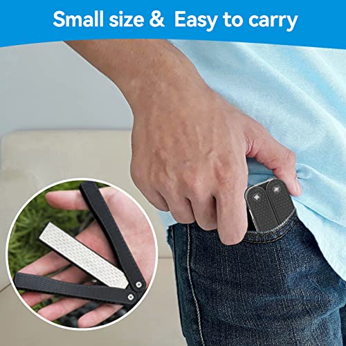  Folding Knife Sharpening Stone, Double Sided Sharpener For Sharpening Kitchen Knives, Scissors, Chopper(#1)