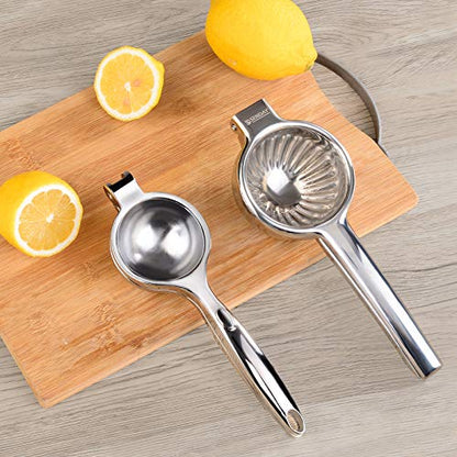  Lemon Squeezer Stainless Steel Manual Fruit Squeezer, Citrus Squeezer Fruit Juice Reamer Fast Handle Press Tool, Manual Juicer Perfect For Juicing Oranges, Pomegranate, Lemons & Limes