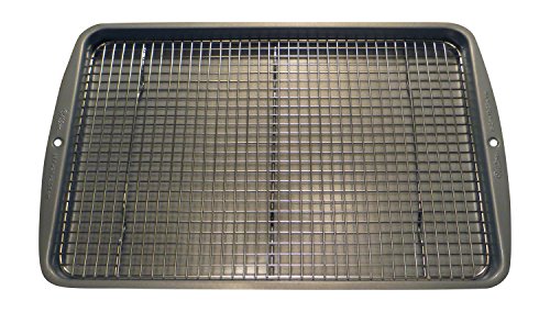  Hamilton Housewares Stainless Steel Cooling Rack - Heavy Duty And Oven Safe, Good For Cooling, Baking And Roasting - Fits 15 1/4" X 10 1/4" Baking Pans - Perfect For Cookies, Cakes & More (10" X 15")