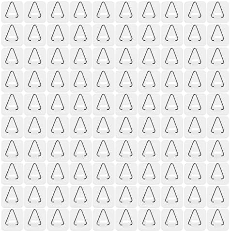 Picture Frame Hanger 100 Pcs Adhesive Plate Hanger Vertical Plate Holders Invisible Sticky Wall Hanger Hooks For Plate Pictures Wall Art Decoration 3. 2X3. 2CM Wall Mount Clothes Rack