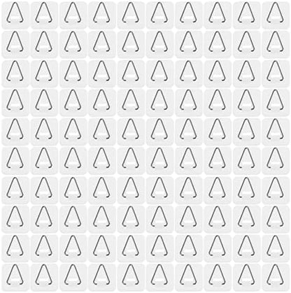  Picture Frame Hanger 100 Pcs Adhesive Plate Hanger Vertical Plate Holders Invisible Sticky Wall Hanger Hooks For Plate Pictures Wall Art Decoration 3. 2X3. 2CM Wall Mount Clothes Rack