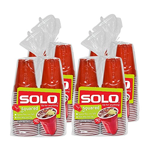 Solo Cup Company Red Squared Plastic Party, 18 Ounce, 200 Count