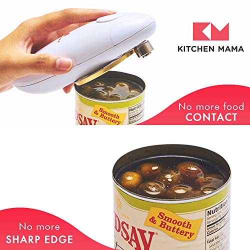  Auto Electric Can Opener: Open Your Cans With A Simple Push Of Button - Automatic, Hands Free, Smooth Edge, Food-Safe, Battery Operated, YES YOU CAN (Red)