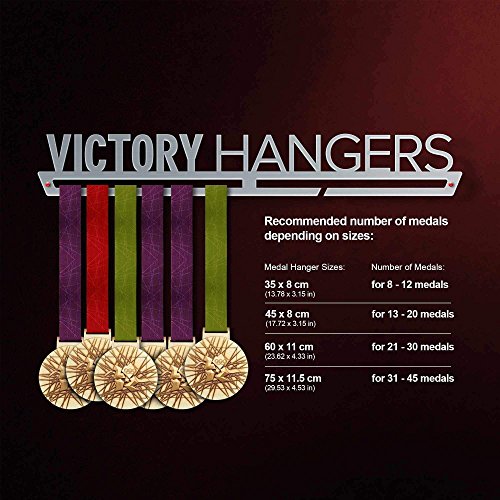  VICTORY HANGERS Diving Medal Hanger Display - Wall Mounted Award Metal Holder - 100% Stainless Steel Rack For Champions