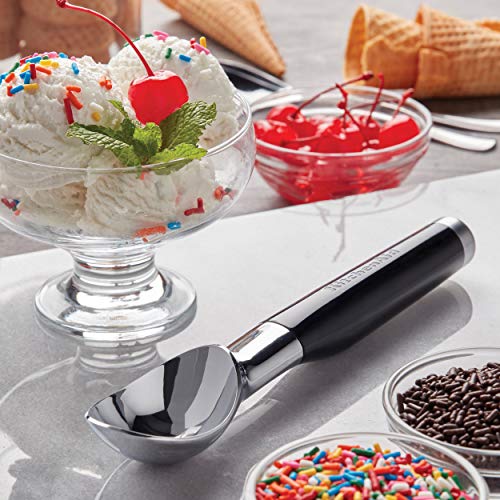  Classic Ice Cream Scoop, One Size, Black 2 & KE112OHOBA KitchenAid Classic Euro Peeler, One Size Black 2