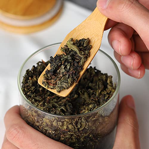  Mini Wooden Spoons Feed Spoons Scoop Sugar Salt Tea Leaf Milk Powder Scale Teaspoons Measuring Scoop Seasoning Spoons (S-12)