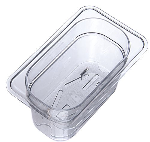  Carlisle FoodService Products CFS 1033507 TopNotch Polycarbonate Drain Shelf, 5" Length X 2.38" Width X 5/8" Height, Clear, For One-Ninth Size Food Pan (Case Of 6)
