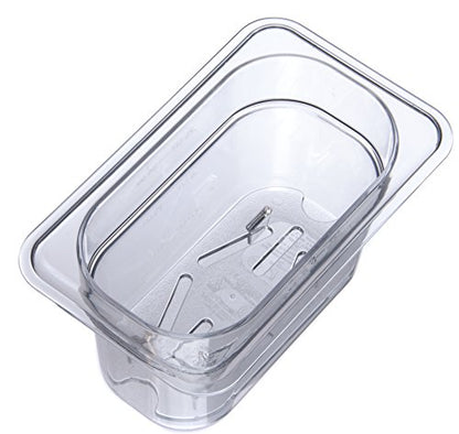  Carlisle FoodService Products CFS 1033507 TopNotch Polycarbonate Drain Shelf, 5" Length X 2.38" Width X 5/8" Height, Clear, For One-Ninth Size Food Pan (Case Of 6)