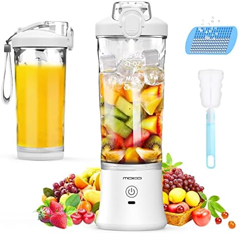  ＭoKo Portable Blender, 270 Watt Personal Blender For Shakes And Smoothies,21OZ Personal Blender USB Rechargeable With 6 Blades, BRA Free, Smoothie Blender For Kitchen Sports Travel And Outdoors,Black