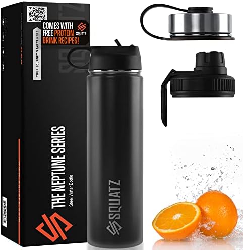  74 Oz Neptune Series Steel Water Bottle, Stainless Double Wall Vacuum Insulated Jug With Handle Strap, Large Capacity Leak Proof Wide Mouth Thermos For Gym, Travel, Hiking, And Camping