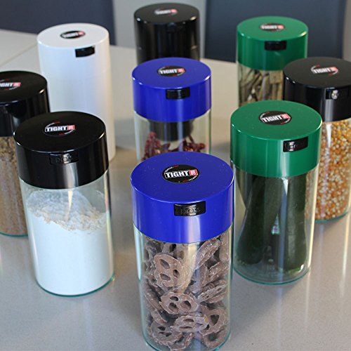  Vac-3 To 12 Oz Vacuum Sealed Storage Container, 1.3-Liter/1.1-Quart, Dark Blue Cap & Black Body