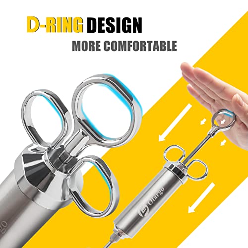  Ofargo Meat Injector, Meat Injectors For Smoking With 3 Marinade Injector Needles; Injector Marinades For Meats, Turkey, Brisket; 2-oz