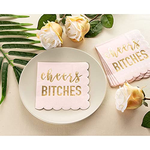  Bachelorette Party Supplies, Paper Napkins (Pink, 50-Pack)
