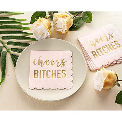  Bachelorette Party Supplies, Paper Napkins (Pink, 50-Pack)