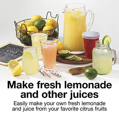  Alex's Lemonade Stand Electric Citrus Juicer Machine And Squeezer, For Lemons, Limes And Oranges, 34 Oz, Yellow (66331)