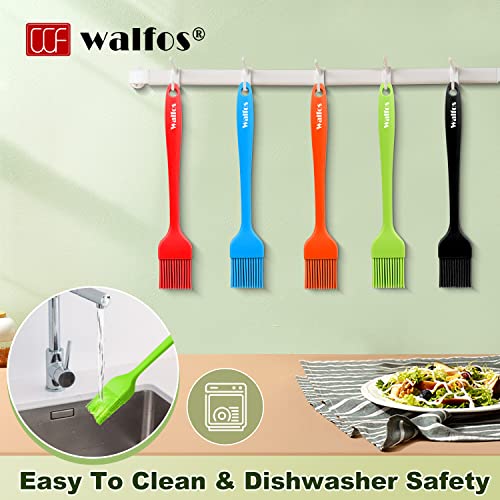  Silicone Pastry Brush, Heat Resistant Basting Brush Set, Perfect For Baking,BBQ Grill,Kitchen Cooking,Strong Steel Core And One-Pieces Design,BPA Free And Dishwasher Safe (5 Pcs)