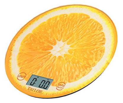 Taylor Citrus Glass Kitchen Scale, Orange