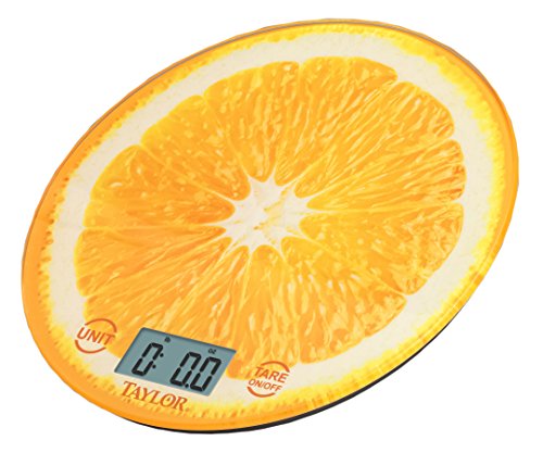 Taylor Citrus Glass Kitchen Scale, Orange
