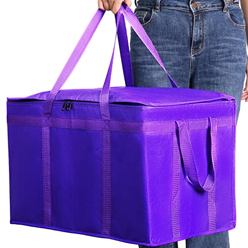  Insulated Trunk Organizer For Car, Storage, Reinforced Handles, Collapsible Multi-Compartment Car Organizers Foldable And Waterproof, 600D Oxford Polyester, Suitable For Any Car, SUV, Mini-Van Reusable Grocery Bag,