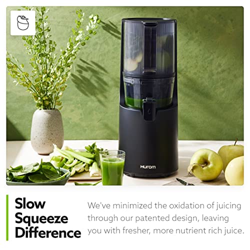  H-200 Easy Clean Electronic Juicer Machine (Silver) - Self Feeding Slow Juicer W Big Mouth Hopper To Fit Whole Fruits & Vegetables - Healthy Living - Rinse Clean No Scrub BPA Free Easy Assembly